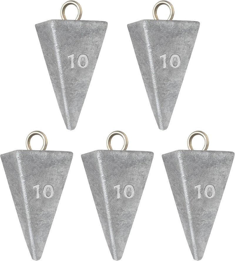 BLUEWING Pyramid Sinkers Lead Fishing Weights 1oz,2oz,3oz,5oz,8oz,10oz,12oz,16oz,32oz for Saltwater - Image 1